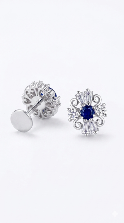 Azure Fleur Studs