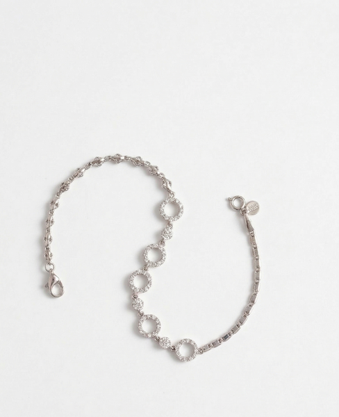 Celeste Circle Link 925 Sterling Silver Bracelet