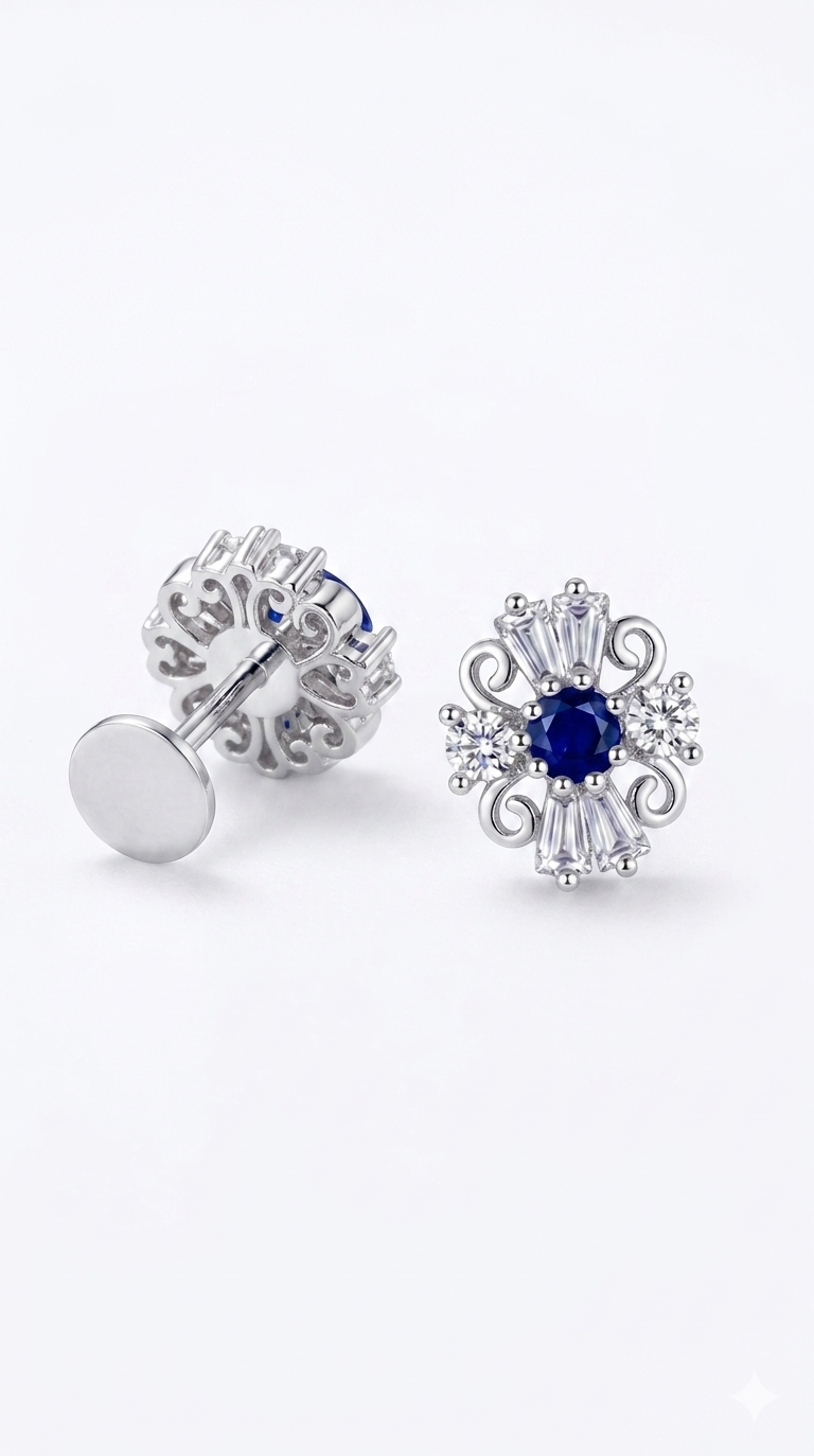 Celestia royal blue Stud Earrings