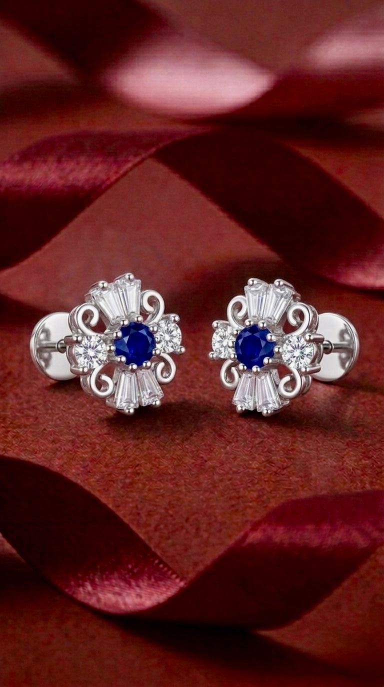 Azure Fleur Studs