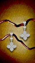 Floral Clover Diamond Earrings