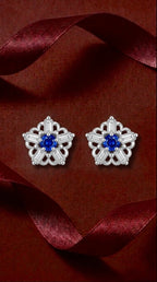 Azure Bloom Stud Earrings