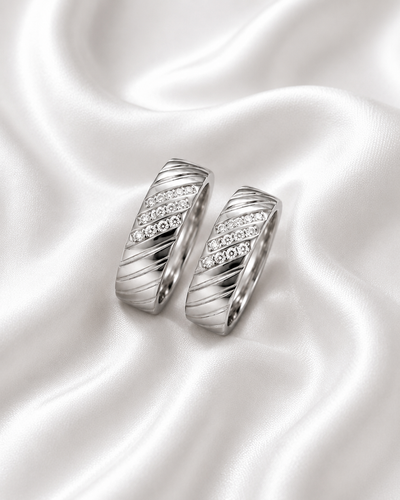 Entwined Spark Couple Rings