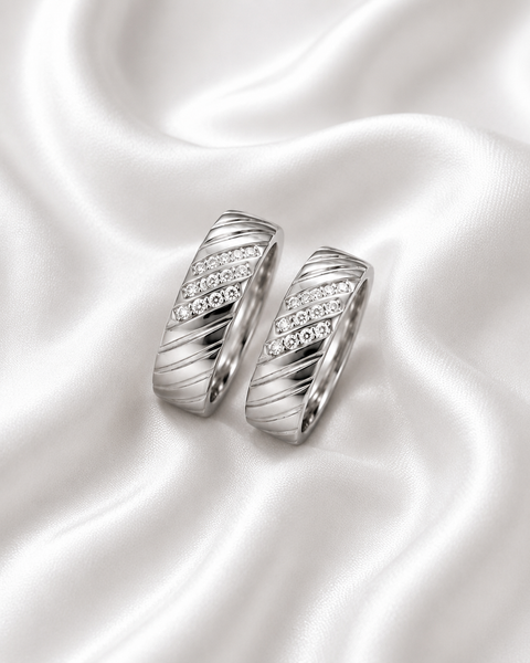 Entwined Spark Couple Rings
