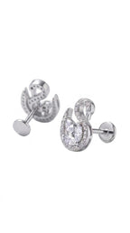 Serene Swan Zircon Earrings
