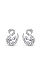 Serene Swan Zircon Earrings