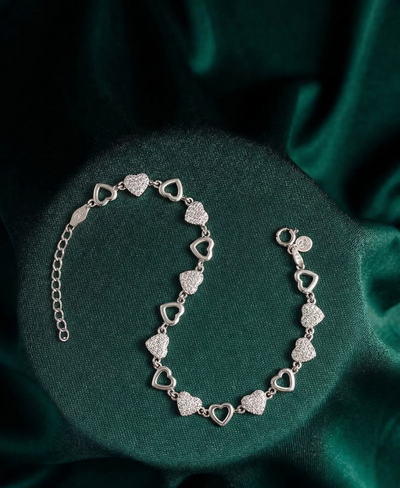 Open Heart Pave Bracelet