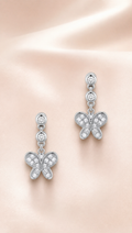 Butterfly Sparkle Drop Earrings
