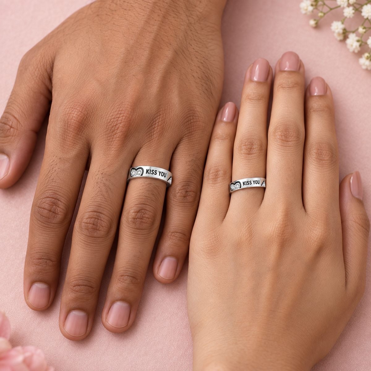 Kiss Me Forever Couple Rings