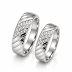 Entwined Spark Couple Rings