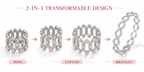 2-in-1 Transformable Ring Cum Bracelet