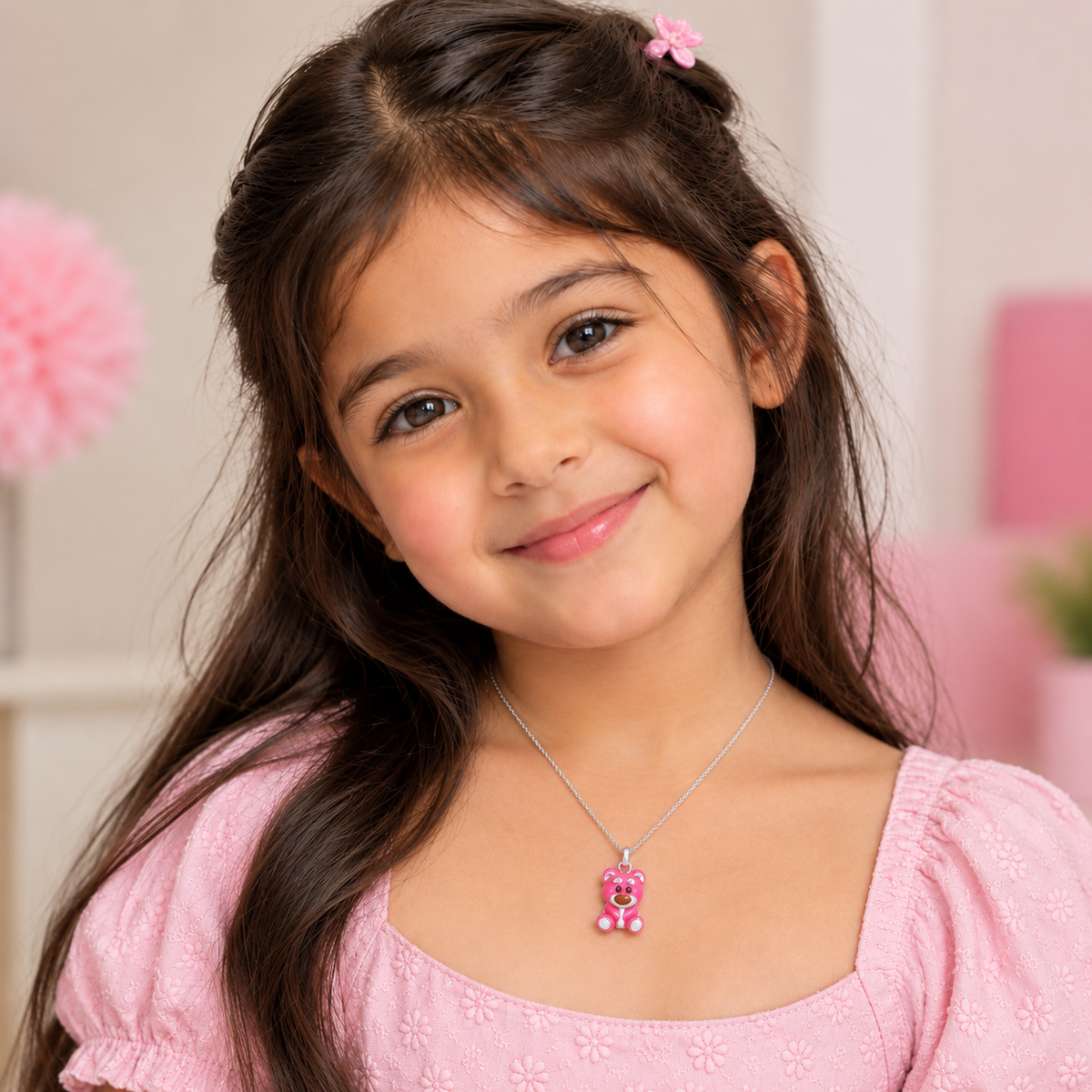 Rosie Teddy Charm Necklace