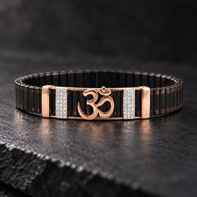 Om Silver Bracelet