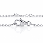 925 sterling silver cross pendant with delicate cable link chain