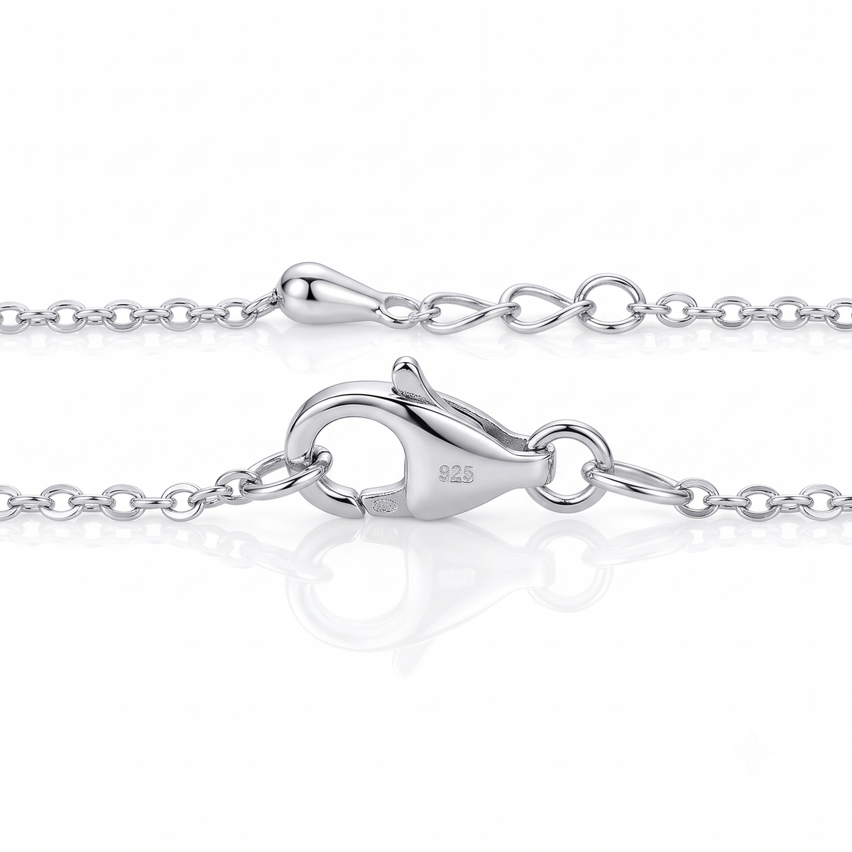 925 sterling silver cross pendant with delicate cable link chain