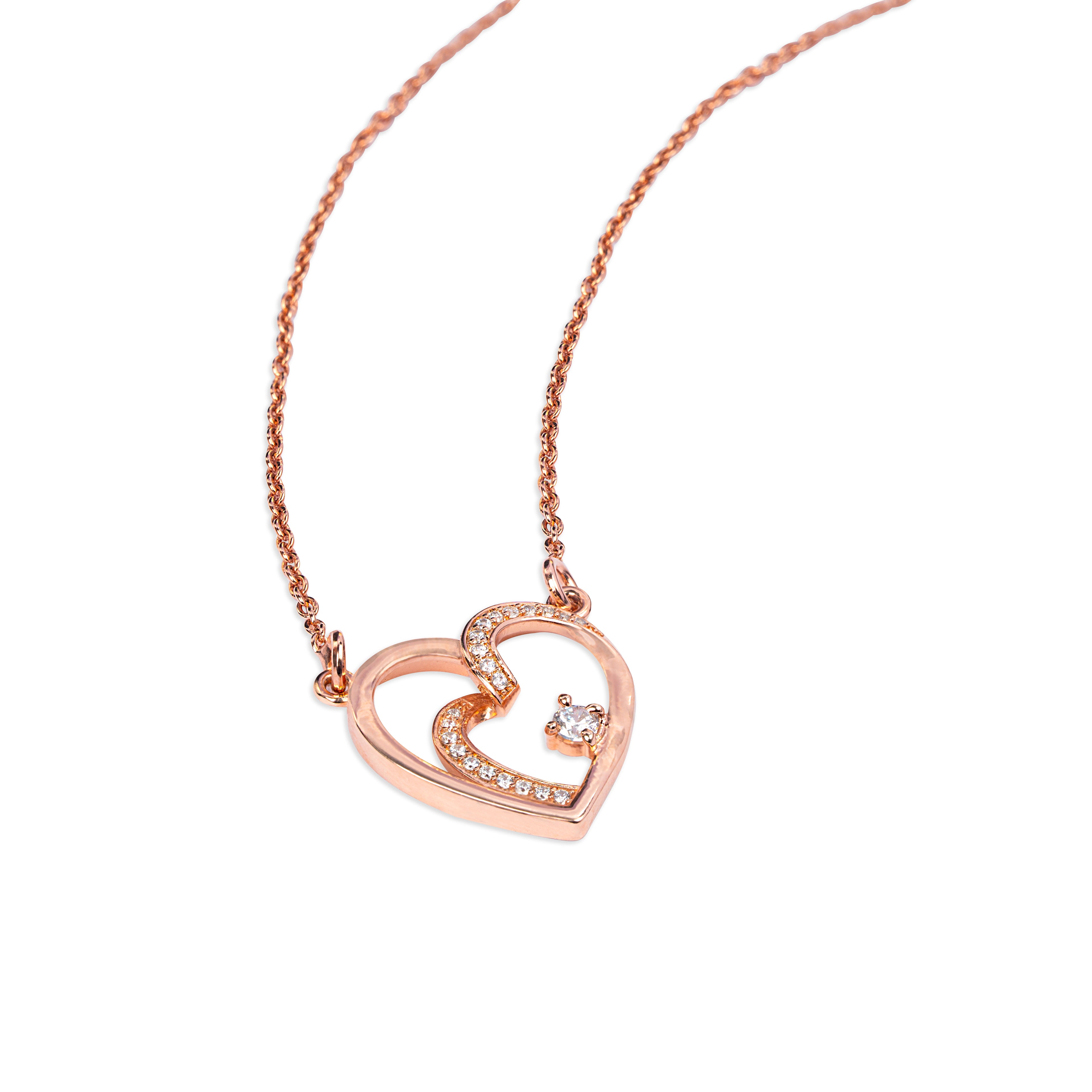 Rosé Eternal Heart Necklace