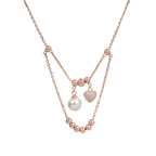 Rosé Pearl Heart Necklace