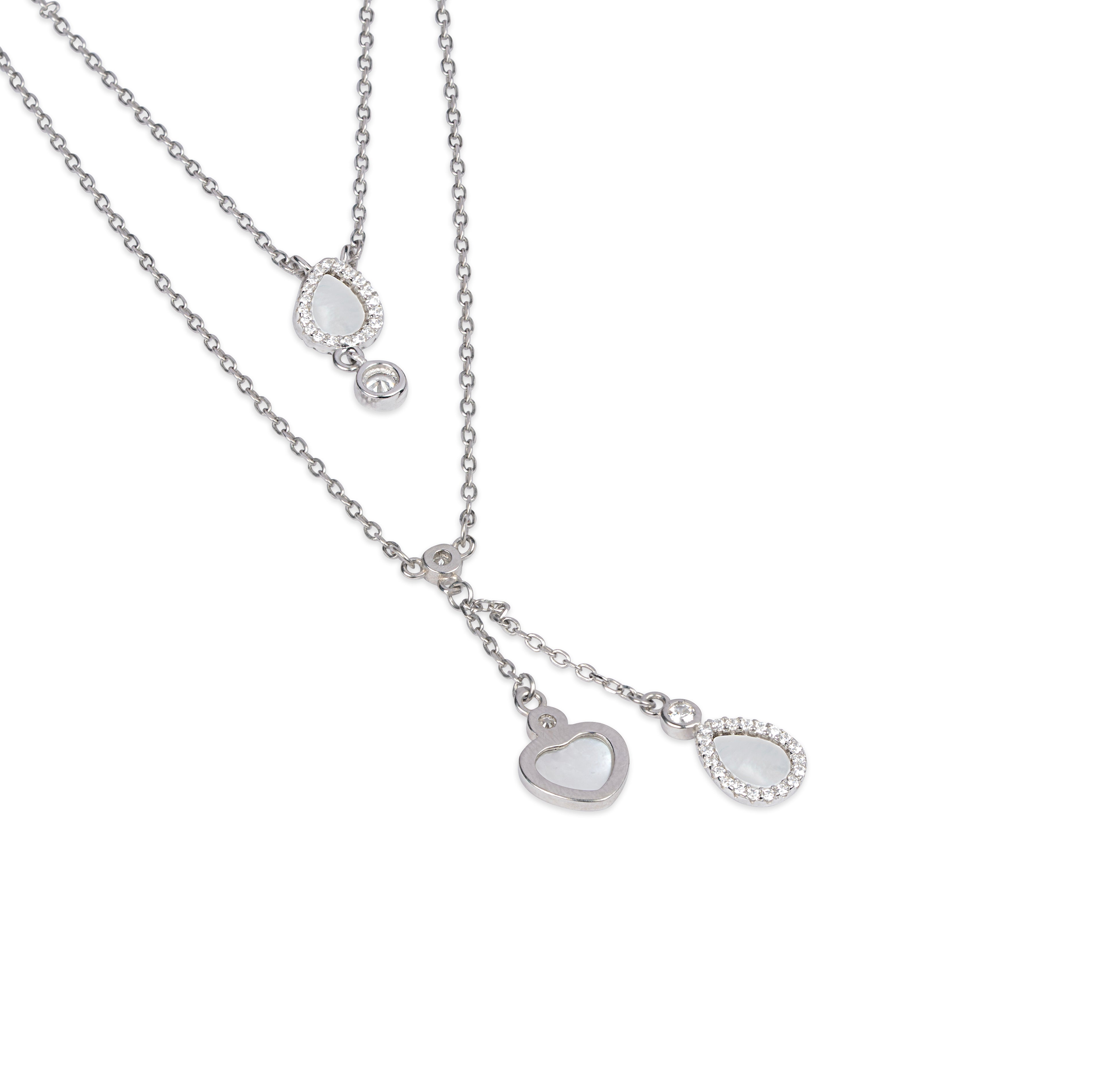 Luna Cascade Heart Necklace
