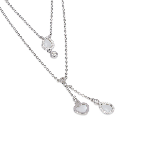 Luna Cascade Heart Necklace