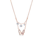Rosé Butterfly Grace Necklace