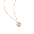 Rosé Leaf Halo Necklace