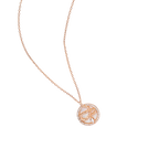 Rosé Leaf Halo Necklace