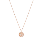 Rosé Leaf Halo Necklace