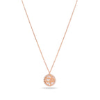Rosé Leaf Halo Necklace