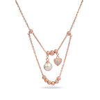 Rosé Pearl Heart Necklace