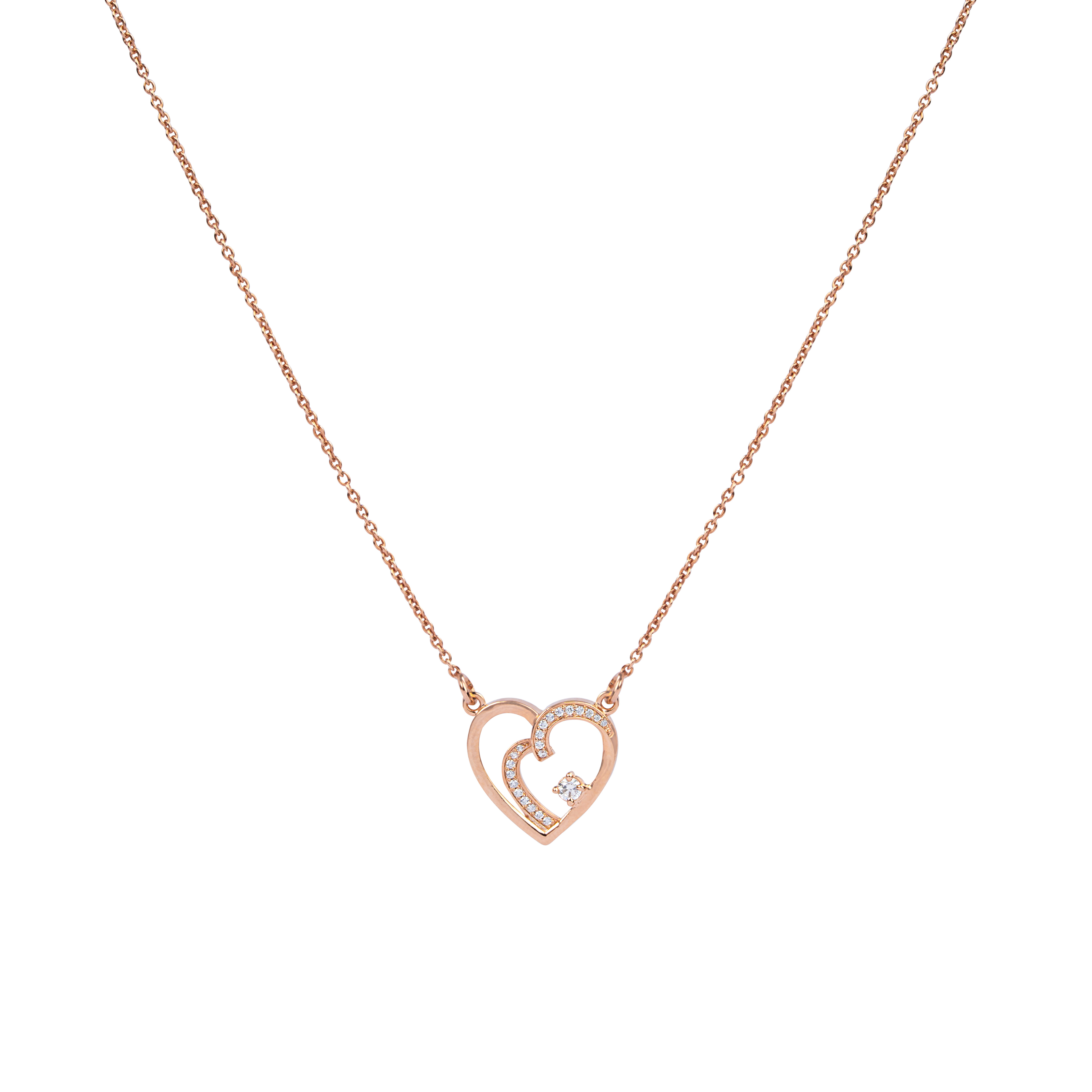 Rosé Eternal Heart Necklace