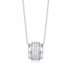 Pave Barrel Necklace