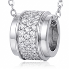 Pave Barrel Necklace