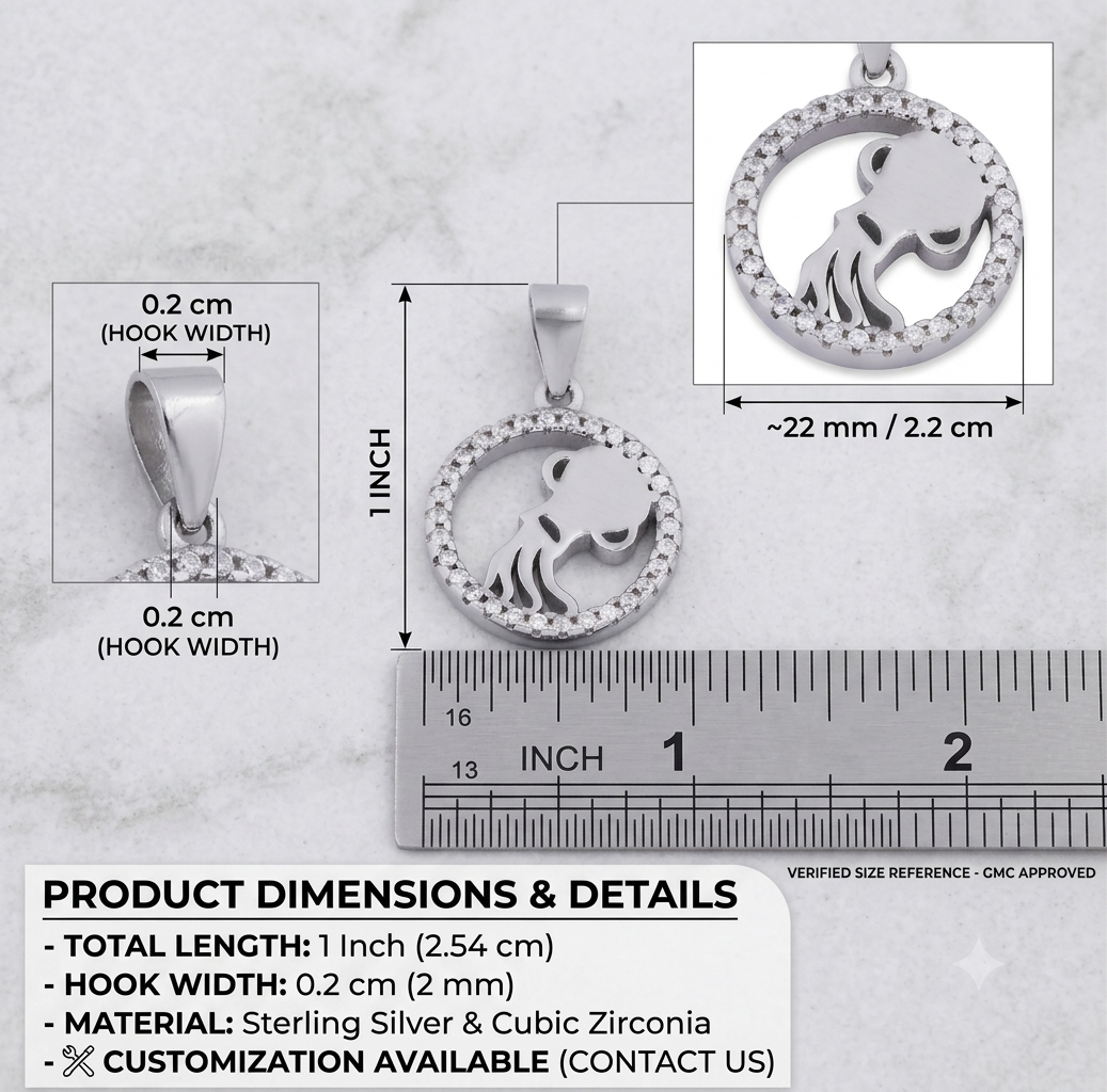 Aquarius Zodiac Pendant