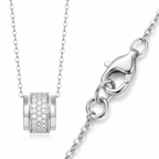 Pave Barrel Necklace