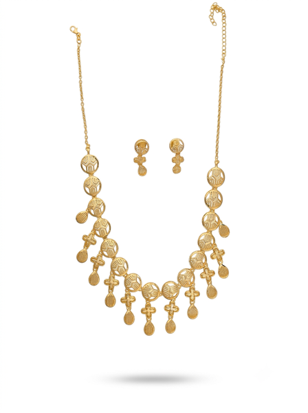 Sovereign Geometric Gold Jewellery Set