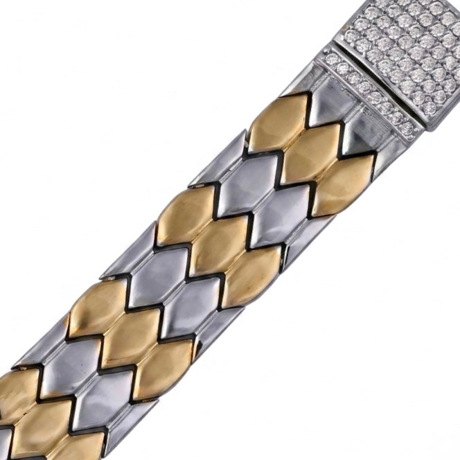 Titan Mesh Scale Silver Bracelet