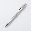 925 sterling silver spiral-textured ball pen on white background