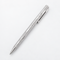 Wave-cut 925 sterling silver ball pen on a clean white background