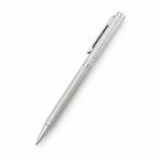 Crosshatch-textured 925 sterling silver ball pen on a white background