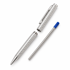 925 sterling silver Twistline ball pen with blue refill