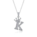 Monarch Initial K Crown Necklace