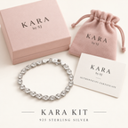 Trust image: Floral 925 sterling silver bracelet with Kara KIT and authenticity certificate
