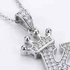 Monarch Initial K Crown Necklace