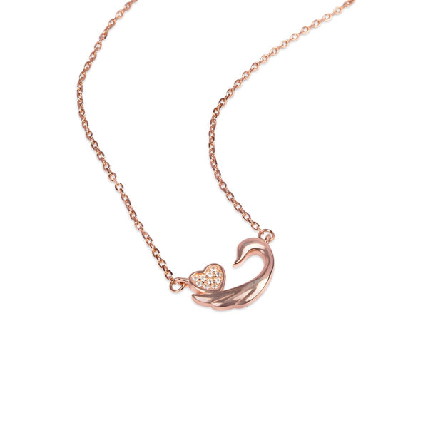 Aurora Swan Heart Pendant