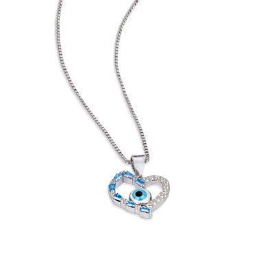 Evil Eye Heart Pendant