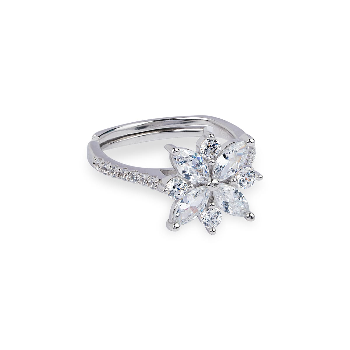 Starlit Bloom Adjustable Ring