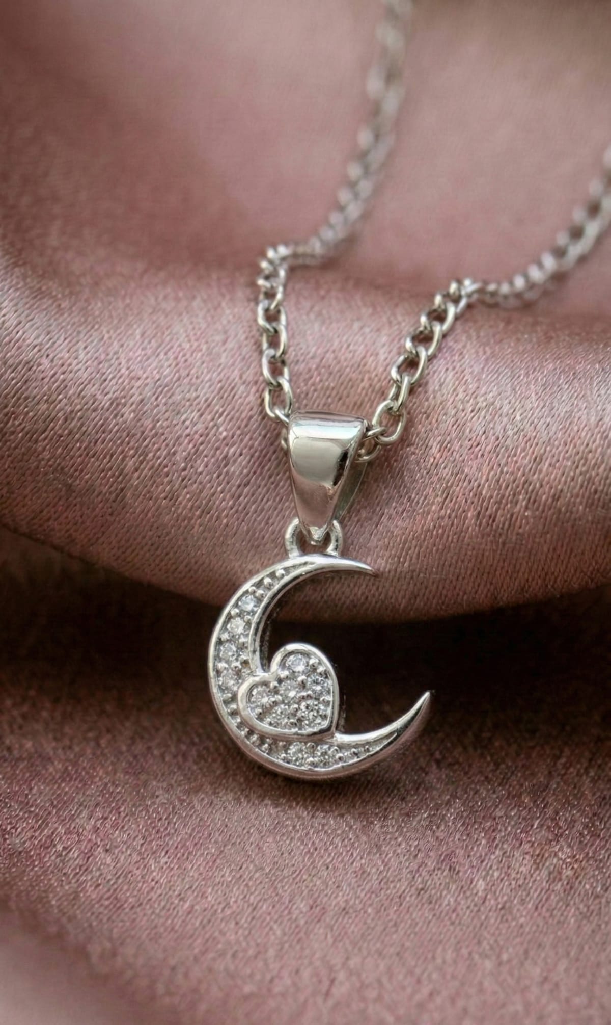 Moonlit Heart Necklace