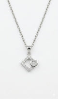 Sparkling Heart Frame Necklace