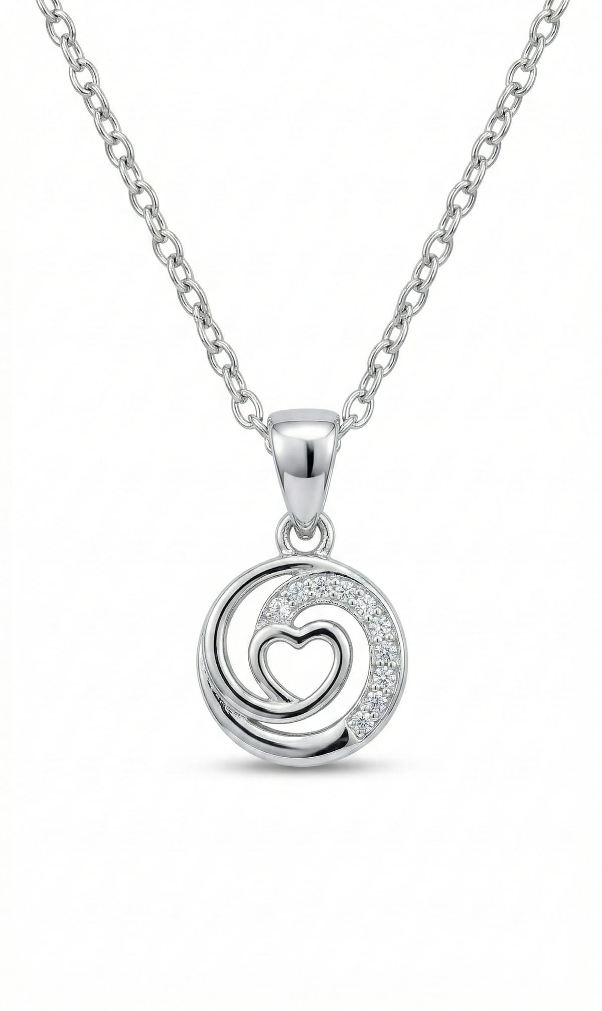 Eternal Heart Swirl Necklace