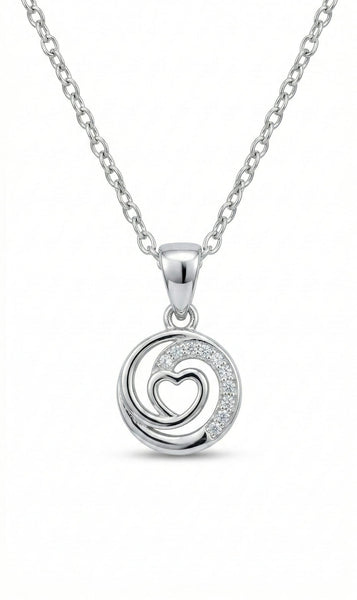 Eternal Heart Swirl Necklace